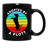 Adopted By A Plott Black Coffee Mug, Gift Coffee Mug - Black