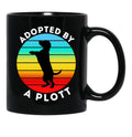 Adopted By A Plott Black Coffee Mug, Gift Coffee Mug - Black