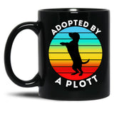 Adopted By A Plott Black Coffee Mug, Gift Coffee Mug - Black