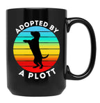 Adopted By A Plott Black Coffee Mug, Gift Coffee Mug