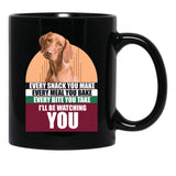 Adorable Hungarian Vizsla Dog Funny Saying Black Coffee Mug, Gift Coffee Mug - Black