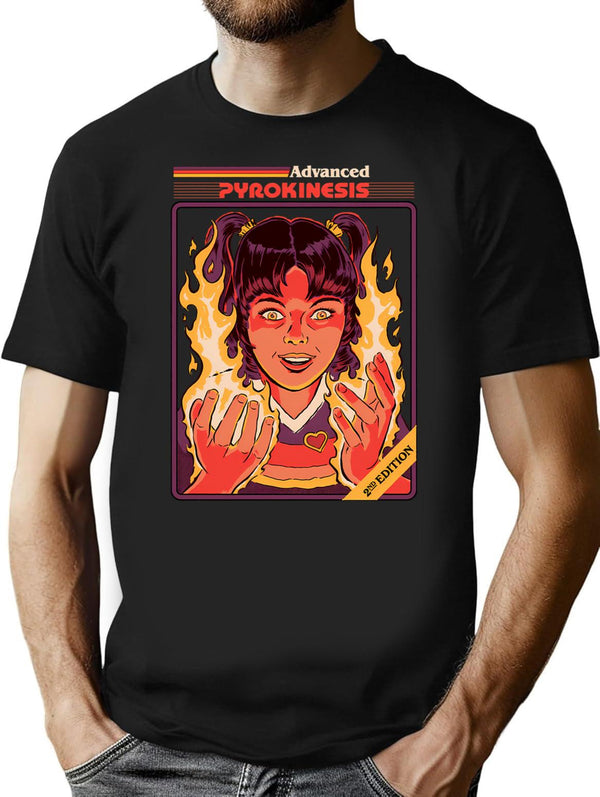 Advanced Pyrokinesis T-Shirt for Men & Women, T-Shirts Graphic Tee - Black