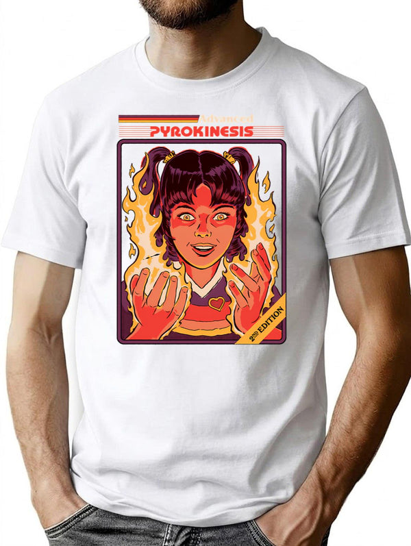 Advanced Pyrokinesis T-Shirt for Men & Women, T-Shirts Graphic Tee - White