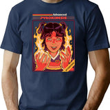 Advanced Pyrokinesis T-Shirt for Men & Women, T-Shirts Graphic Tee - Navy