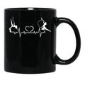 Aerial Hoop And Aerial Silks Heartbeat Aerial Silks Circus Funny Lyra Black Coffee Mug, Gift Coffee Mug - Black