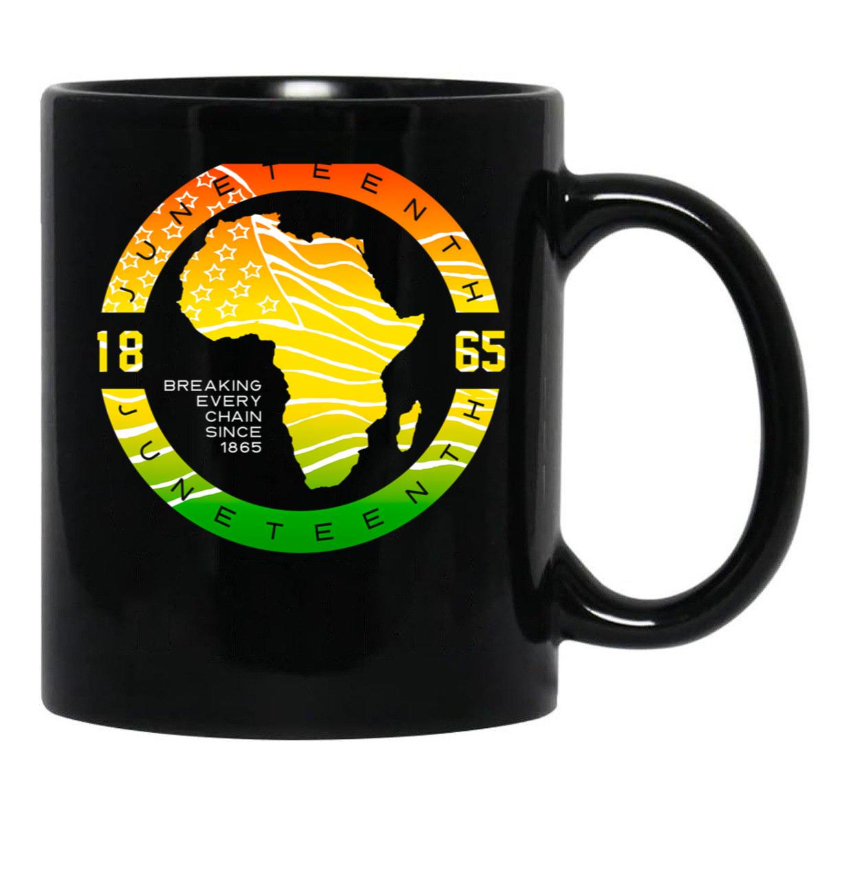 Africa Black History Juneteenth June 19 Vintage Black Coffee Mug - Black