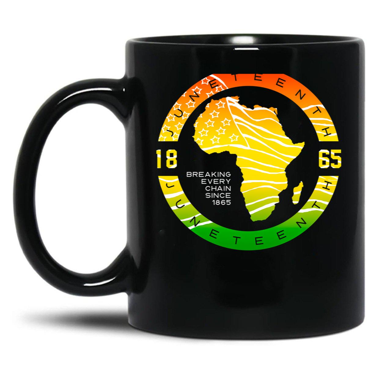 Africa Black History Juneteenth June 19 Vintage Black Coffee Mug