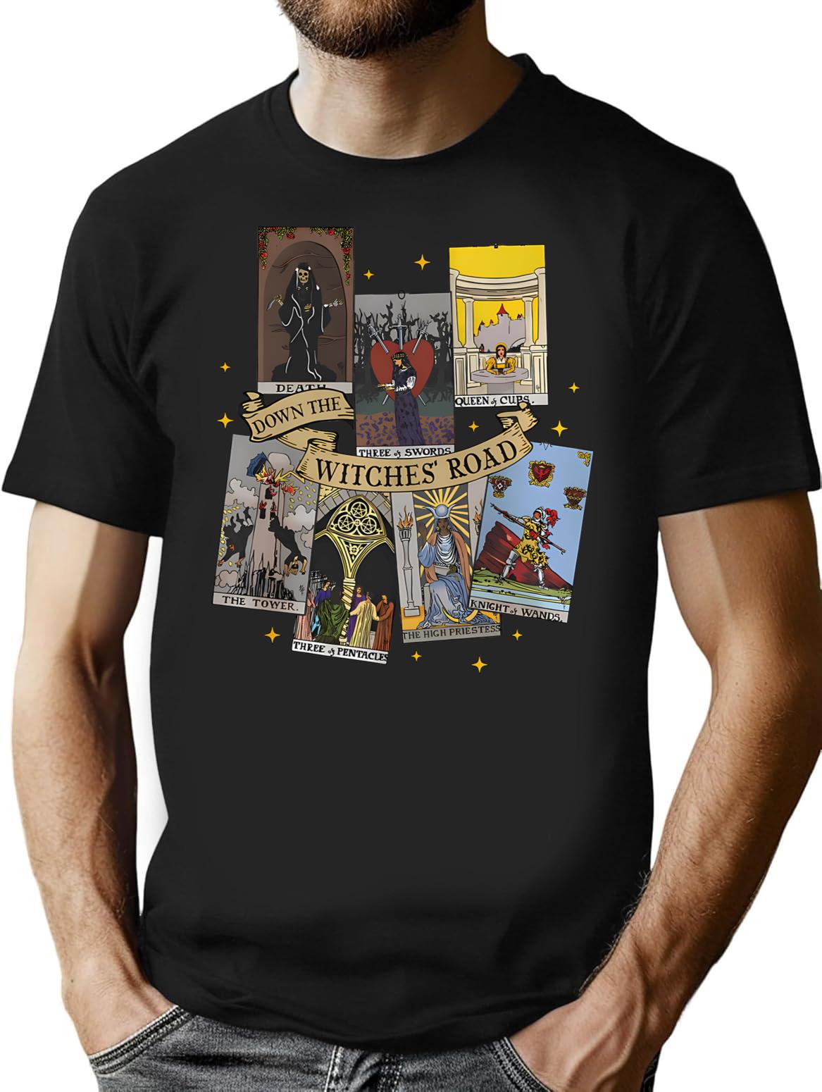 Agatha All Along Tarot Cards T-Shirt for Men & Women, T-Shirts Graphic Tee - Black