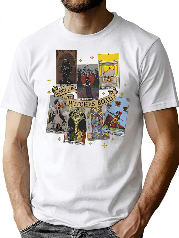 Agatha All Along Tarot Cards T-Shirt for Men & Women, T-Shirts Graphic Tee - White