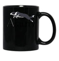 Agility - Jumping Border Collie Black Coffee Mug, Gift Coffee Mug - Black