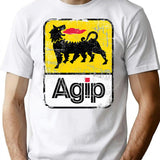 Agip Lubricants Logo 1968 1998 Distressed Version T-Shirt for Men & Women, T-Shirts Graphic Tee - White