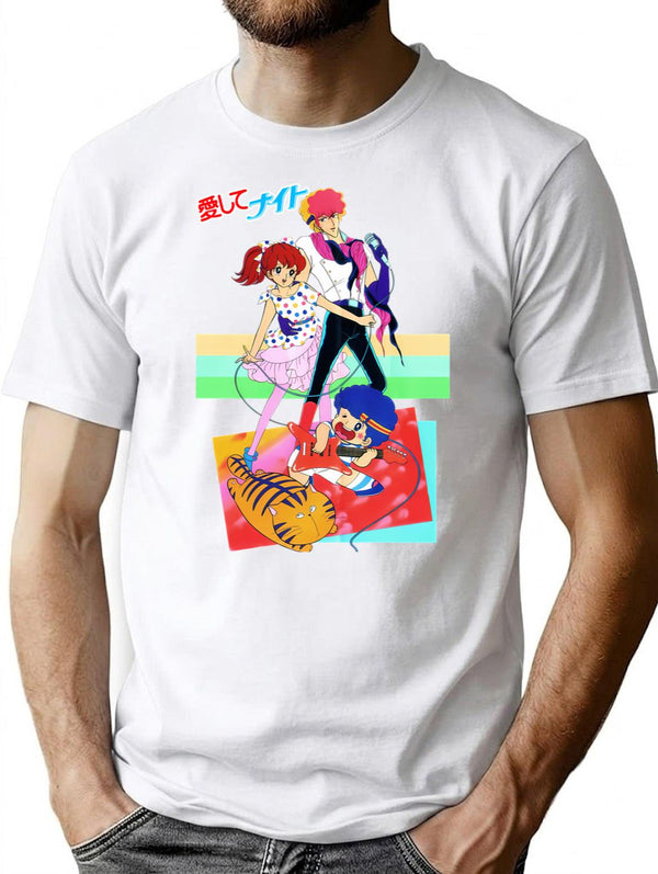 Ai Shite Night T-Shirt for Men & Women, T-Shirts Graphic Tee - White