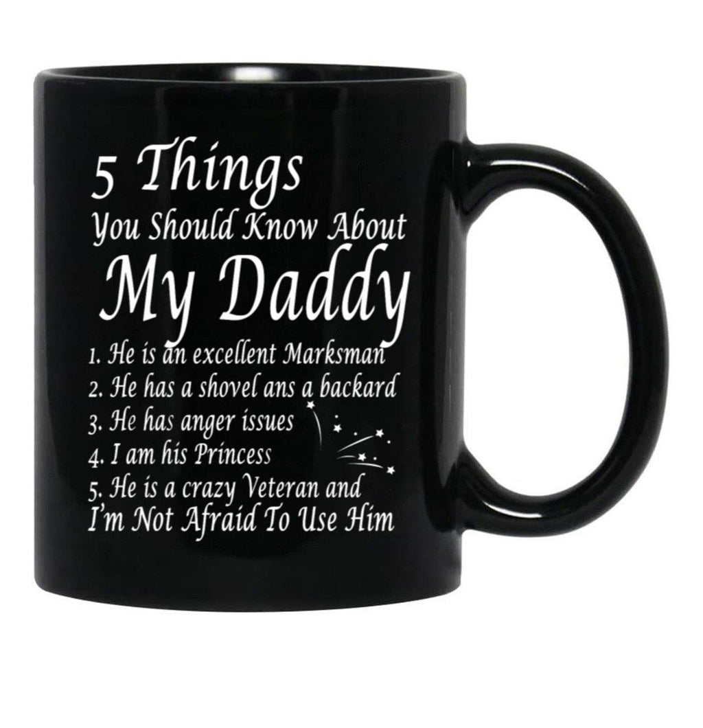 Ain T No Veteran Daddy Black Coffee Mug - Black