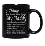 Ain T No Veteran Daddy Black Coffee Mug - Black