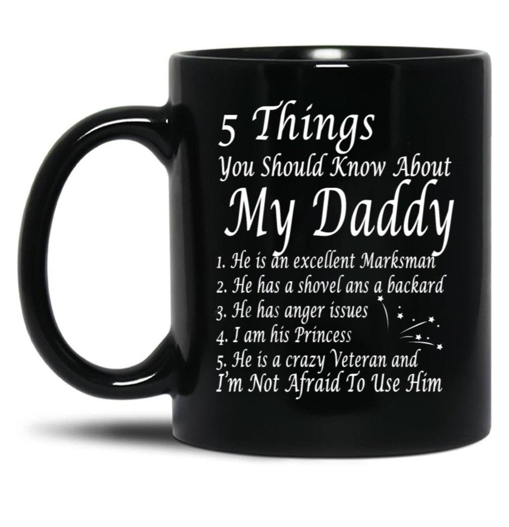 Ain T No Veteran Daddy Black Coffee Mug