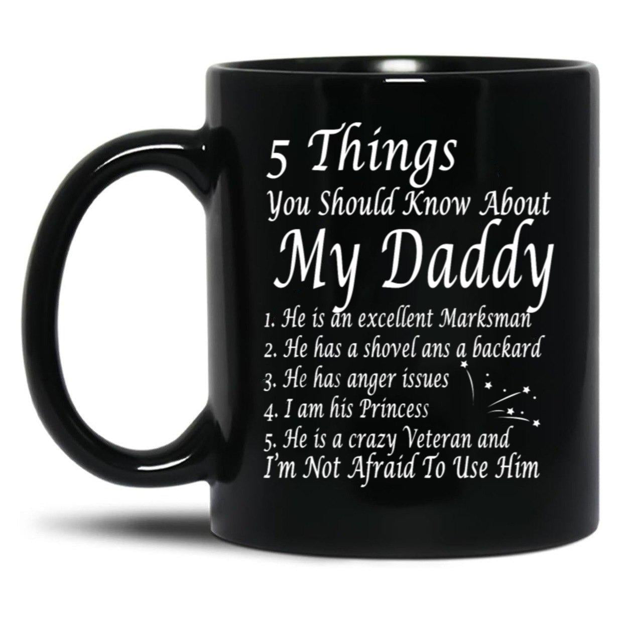 Ain T No Veteran Daddy Black Coffee Mug