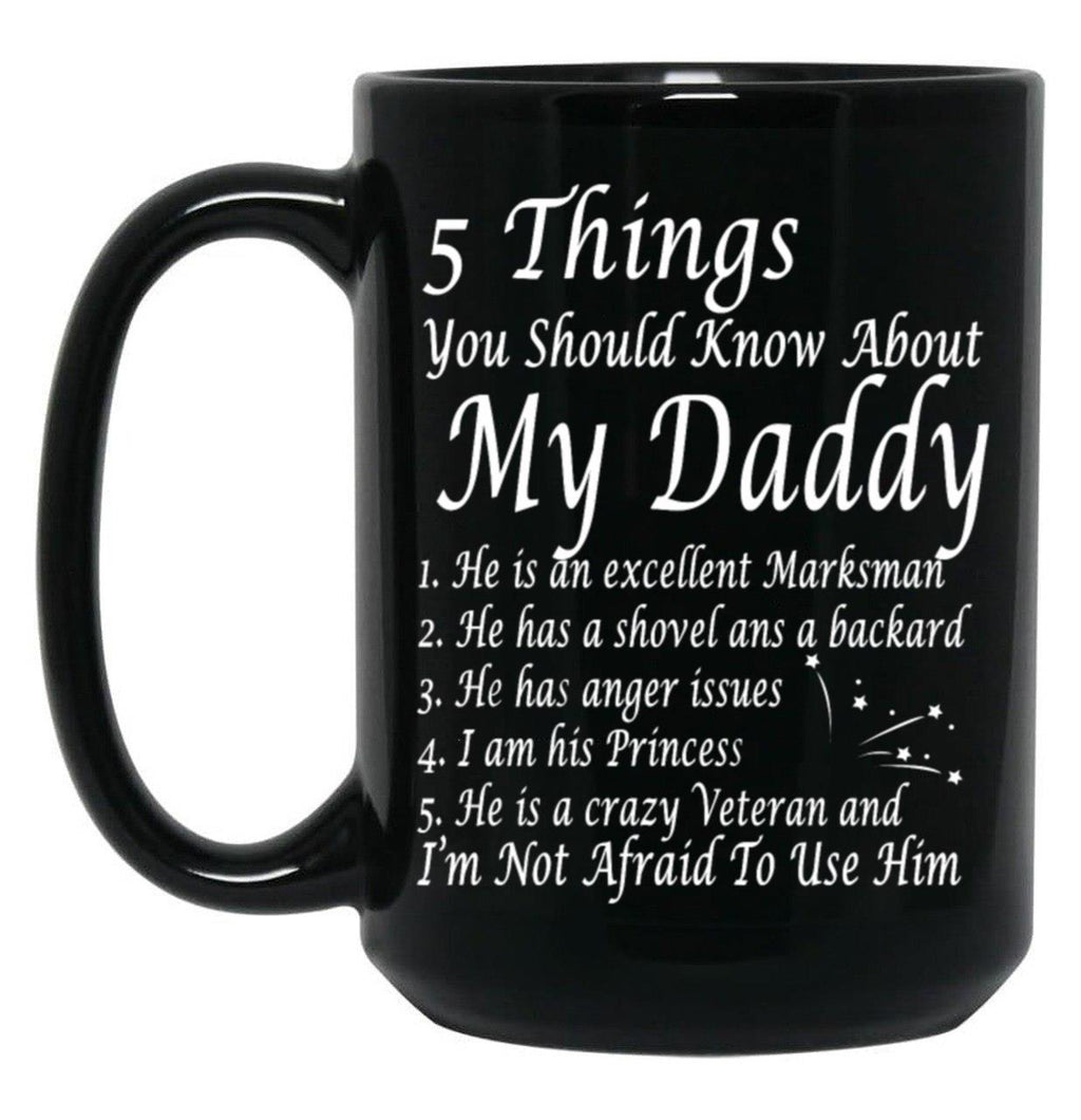 Ain T No Veteran Daddy Black Coffee Mug