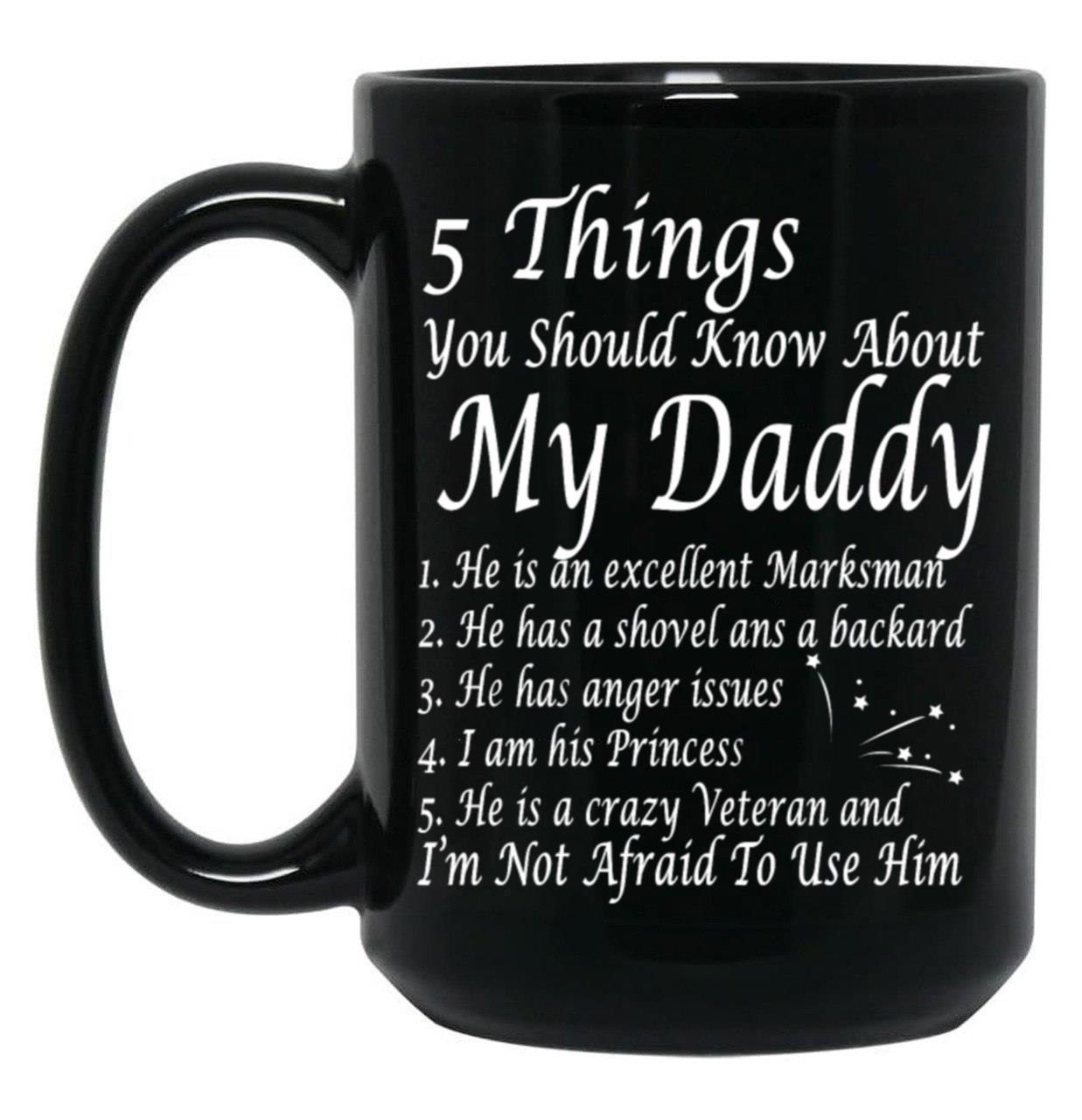Ain T No Veteran Daddy Black Coffee Mug