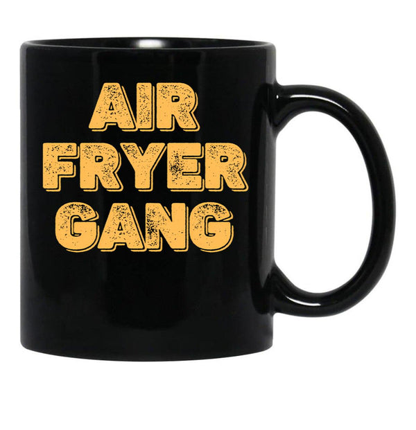 Air Fryer Gang Black Coffee Mug, Gift Coffee Mug - Black