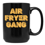 Air Fryer Gang Black Coffee Mug, Gift Coffee Mug