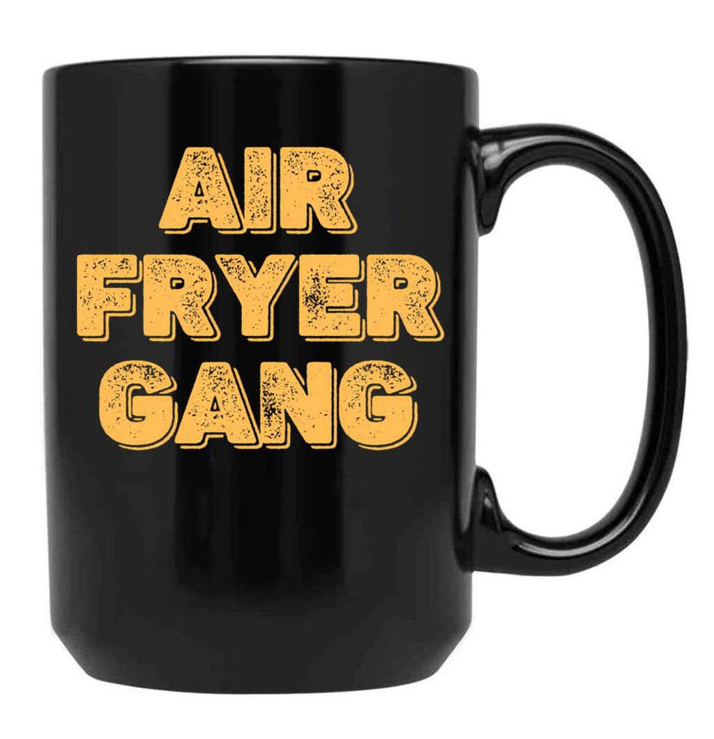 Air Fryer Gang Black Coffee Mug, Gift Coffee Mug