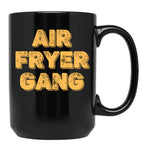 Air Fryer Gang Black Coffee Mug, Gift Coffee Mug