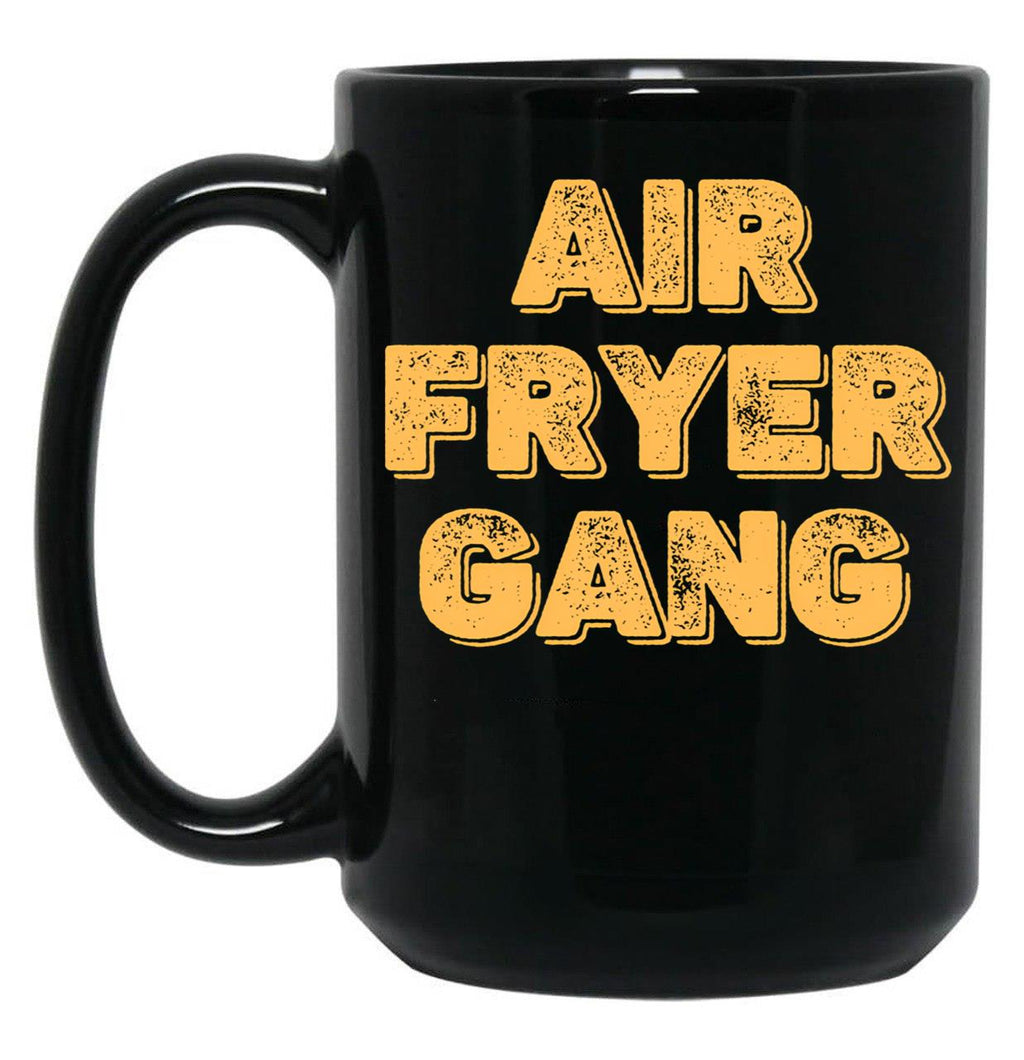 Air Fryer Gang Black Coffee Mug, Gift Coffee Mug