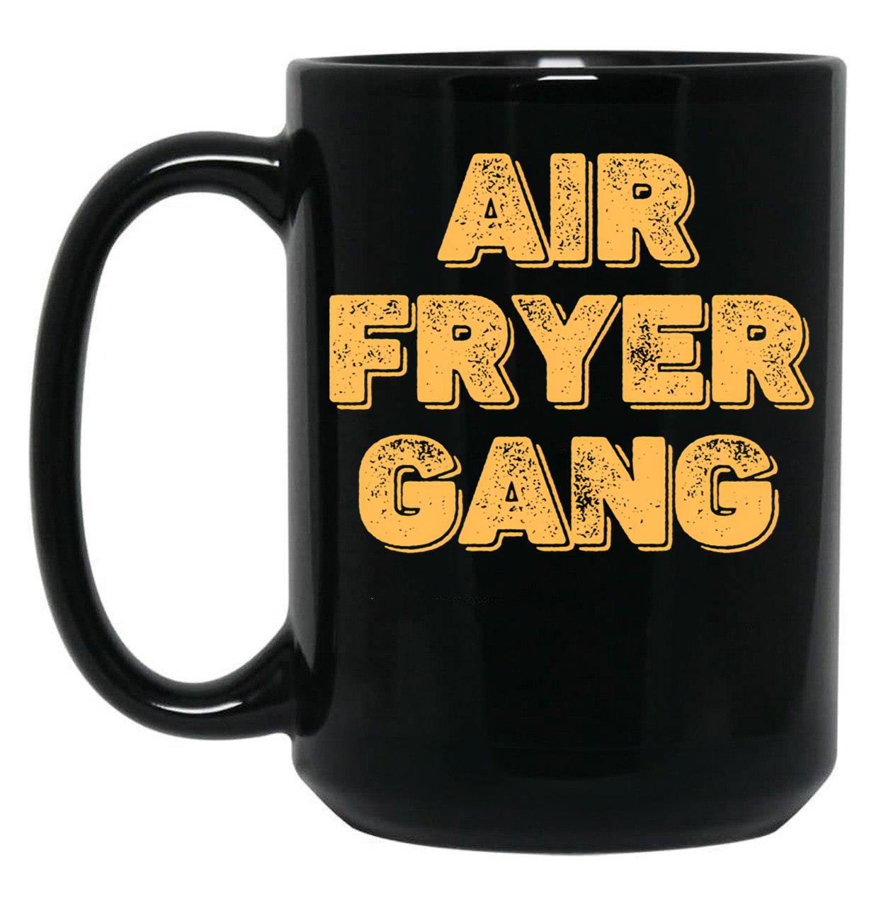 Air Fryer Gang Black Coffee Mug, Gift Coffee Mug