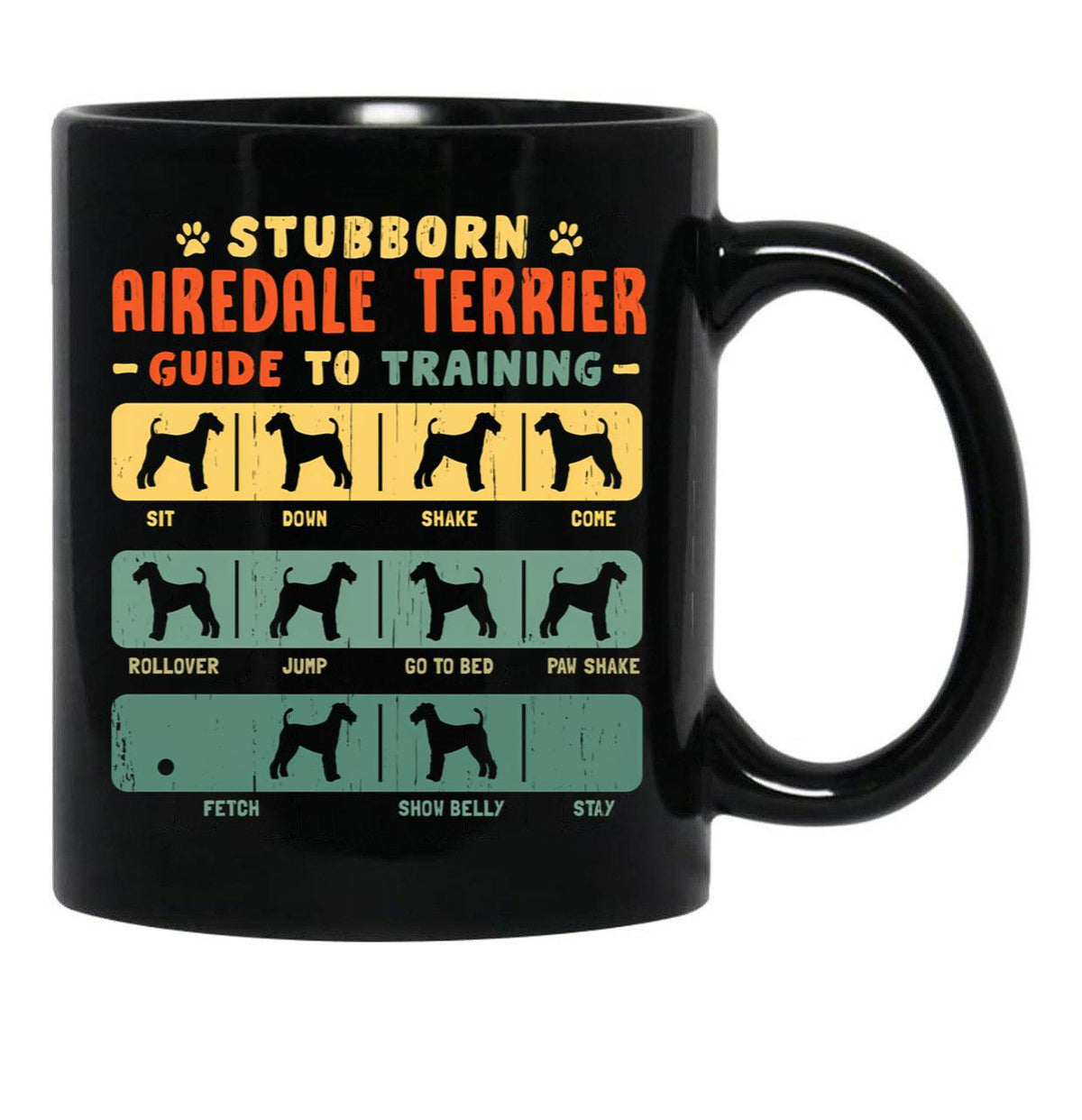 Airedale Terrier Funny Guide To Traning Black Coffee Mug, Gift Coffee Mug - Black