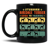 Airedale Terrier Funny Guide To Traning Black Coffee Mug, Gift Coffee Mug - Black