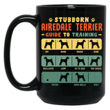 Airedale Terrier Funny Guide To Traning Black Coffee Mug, Gift Coffee Mug