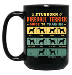 Airedale Terrier Funny Guide To Traning Black Coffee Mug, Gift Coffee Mug