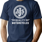 Ajs Motorcycles T-Shirt for Men & Women, T-Shirts Graphic Tee - Navy
