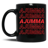 Ajumma () - Korean Married Or Old Woman Black Coffee Mug, Gift Coffee Mug - Black