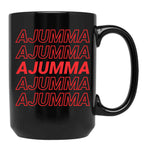Ajumma () - Korean Married Or Old Woman Black Coffee Mug, Gift Coffee Mug