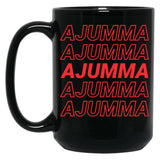 Ajumma () - Korean Married Or Old Woman Black Coffee Mug, Gift Coffee Mug