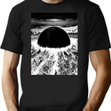 Akiras Cyberpunks City Explosion T-Shirt for Men & Women, T-Shirts Graphic Tee - Black