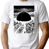 Akiras Cyberpunks City Explosion T-Shirt for Men & Women, T-Shirts Graphic Tee - White