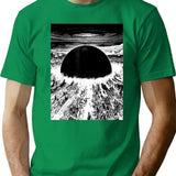 Akiras Cyberpunks City Explosion T-Shirt for Men & Women, T-Shirts Graphic Tee - Green