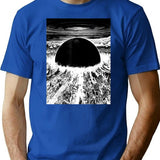 Akiras Cyberpunks City Explosion T-Shirt for Men & Women, T-Shirts Graphic Tee - Blue