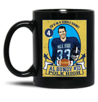 Al Bundy Football Trading Card Black Coffee Mug, Gift Coffee Mug