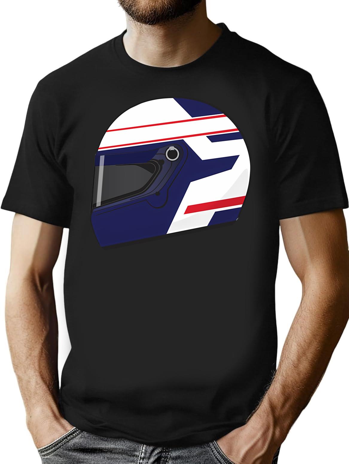 Alain Prost Helmet T-Shirt for Men & Women, T-Shirts Graphic Tee - Black