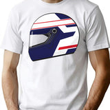 Alain Prost Helmet T-Shirt for Men & Women, T-Shirts Graphic Tee - White