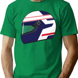 Alain Prost Helmet T-Shirt for Men & Women, T-Shirts Graphic Tee - Green