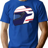 Alain Prost Helmet T-Shirt for Men & Women, T-Shirts Graphic Tee - Blue