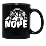 Alaskan Malamute Nope Dog Saying Black Coffee Mug, Gift Coffee Mug - Black