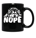 Alaskan Malamute Nope Dog Saying Black Coffee Mug, Gift Coffee Mug - Black