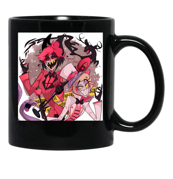 Alastor And Lucifer Black Coffee Mug, Gift Coffee Mug - Black