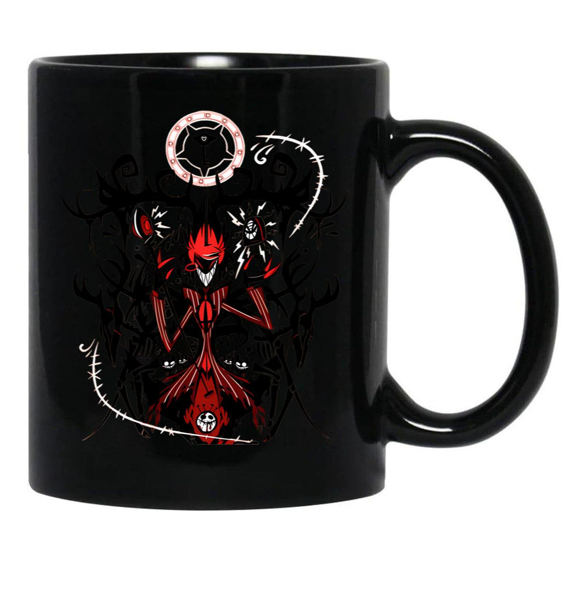Alastor Hazbin Hotel Black Coffee Mug, Gift Coffee Mug - Black