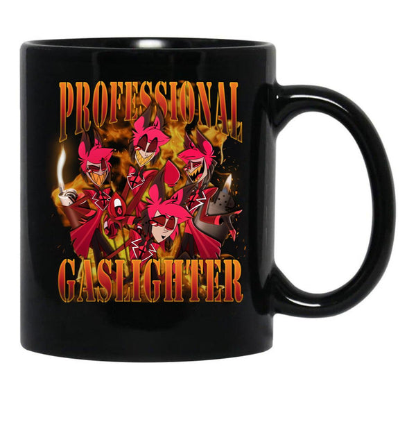 Alastor Professional Gaslighter Hazbin Hotel Black Coffee Mug, Gift Coffee Mug - Black